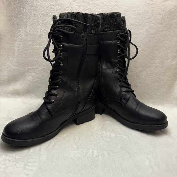 Dream Pairs Black Military Style Combat Boots Size 8.5 - Picture 6 of 11